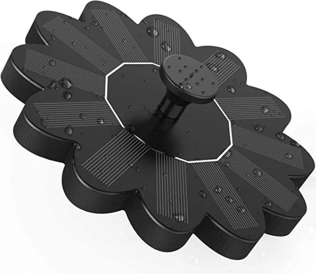 Fontein Op Zonne Energie - Bloem - Solar Fontein Pomp - Vijver Fontein - Milieuvriendelijke Fontijn - Kleur Zwart - Inclusief 5 Kopstukken 3 Fontein Op Zonne Energie - Bloem - Solar Fontein Pomp - Vijver Fontein - Milieuvriendelijke Fontijn - Kleur Zwart - Inclusief 5 Kopstukken