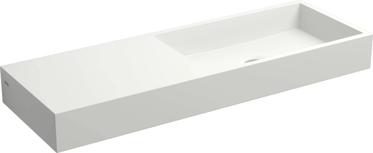 Clou Mini Wash Me Fontein Voorbewerkt Kraangat 56x19x7 CmWit 3 Clou Mini Wash Me Fontein Voorbewerkt Kraangat 56x19x7 CmWit