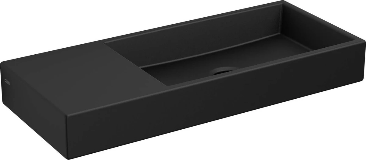 Clou Mini Wash Me Fontein Zonder Kraangat 45x19x7 CmMat Zwart 3 Clou Mini Wash Me Fontein Zonder Kraangat 45x19x7 CmMat Zwart