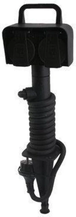 Spatwaterdichte Tuincontactdoos - 2-voudig Op Spie Met 1.5 Meter Kabel