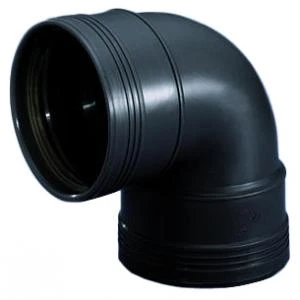 Bocht 87° 2 X Manchet Zwart 125mm Wavin 3 Bocht 87° 2 X Manchet Zwart 125mm Wavin