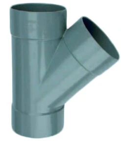 PVC T-Stuk 45° 3 X Mof 90mm Wavin