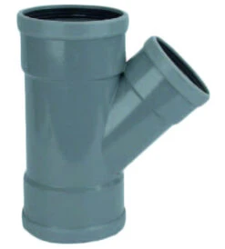 PVC Verloop T-Stuk 45° Manchet - 3 X Mof 160 X 125 Mm Wavin